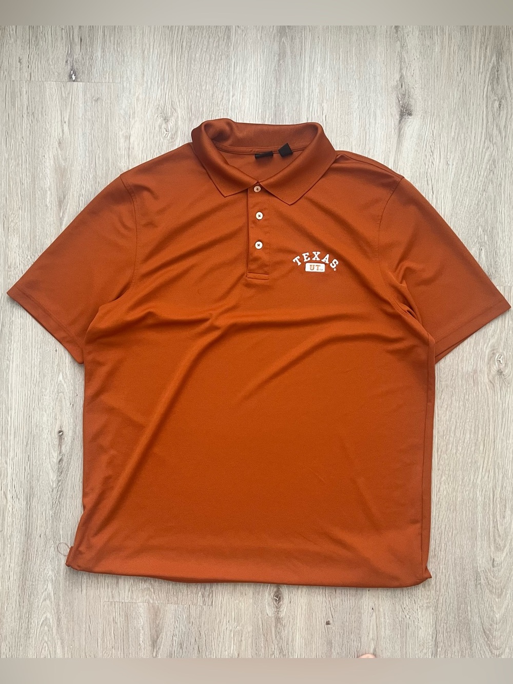 Texas Longhorns Polo Shirt Mens XL Orange Performance Golf NCAA UT Short Sleeve